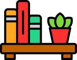 Book Shelf Vector Icon Design