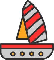 diseño de icono de vector de windsurf