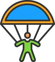 Skydiving Vector Icon Design