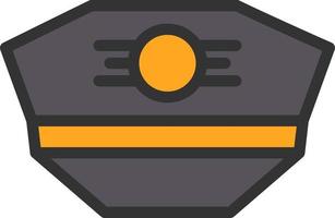 Pilot Hat Vector Icon Design