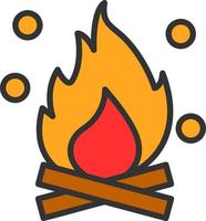 Bonfire Vector Icon Design