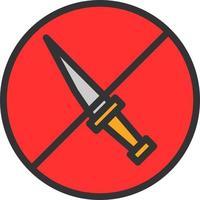 No Weapons Vector Icon Design