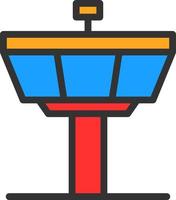 Control Tower Vector Icon Design
