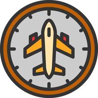 diseño de icono de vector de tiempos de vuelo