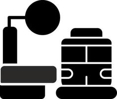 Train Stop Vector Icon Design