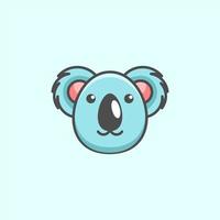 lindo diseño de dibujos animados de koala vector