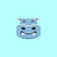 Cute Hippo Cartoon Design vector