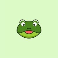 Cute FROG logo design character vector