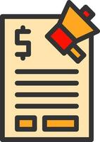 Marketing Budget Vector Icon Design