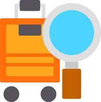 Luggage Searching Vector Icon Design