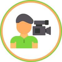 Camera Man Vector Icon Design