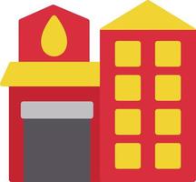 Fire Station Vector Icon Design