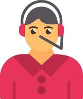 Call Center Agent Vector Icon Design