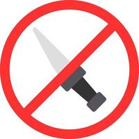 No Weapons Vector Icon Design