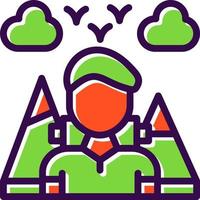 Hiking Vector Icon Design