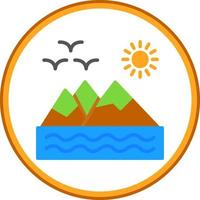 diseño de icono de vector de montañas