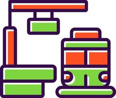 diseño de icono de vector de plataforma de tren