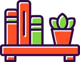 Book Shelf Vector Icon Design