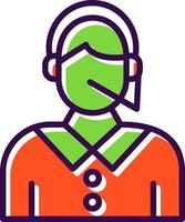 Call Center Agent Vector Icon Design