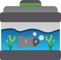 Fish Tank Vector Icon Design