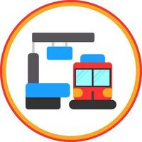 Train Platform Vector Icon Design