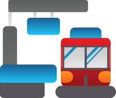 Train Platform Vector Icon Design