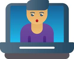 Video Conference Vector Icon Design