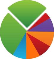 Pie Chart Vector Icon Design