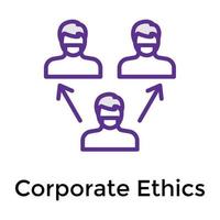 ética corporativa de moda vector