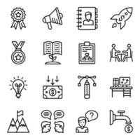 iconos de conceptos de gestión de proyectos vector