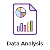 Trendy Data Analysis vector
