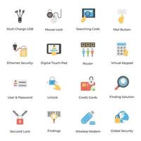 Technology Flat Icons Pack vector