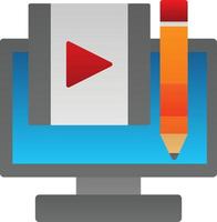 diseño de icono de vector de edición de video