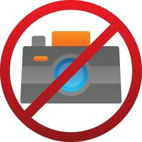 No Camera Vector Icon Design