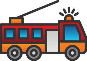 Fire Truck Vector Icon Design