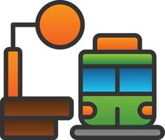 Train Stop Vector Icon Design