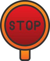 diseño de icono de vector de señal de stop