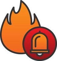 diseño de icono de vector de alarma de incendio