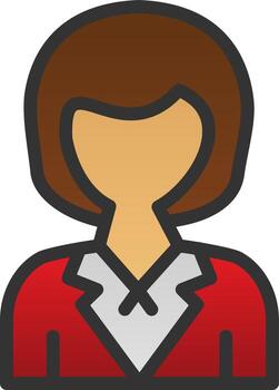 Airhostess Vector Icon Design