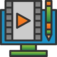 diseño de icono de vector de edición de video