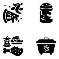 Pack of Trash Management Icons vector