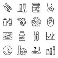 Pack of Gynaecology Process Line Vector Icons