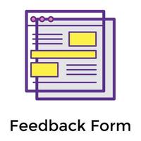 Trendy Feedback Form vector