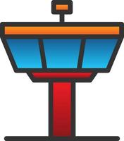 Control Tower Vector Icon Design