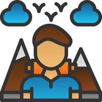 Hiking Vector Icon Design