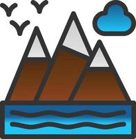 Mountains Vector Icon Design