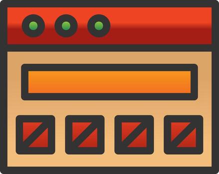 Ui Wireframe Vector Icon Design