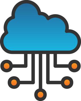 diseño de icono de vector de computación en la nube