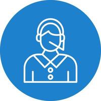 Call Center Agent Vector Icon Design