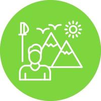 Hiking Vector Icon Design